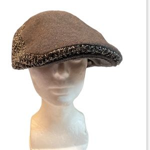 Kangol Gray Brown Tweed Ivy Cap